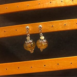 Glass bead earrings